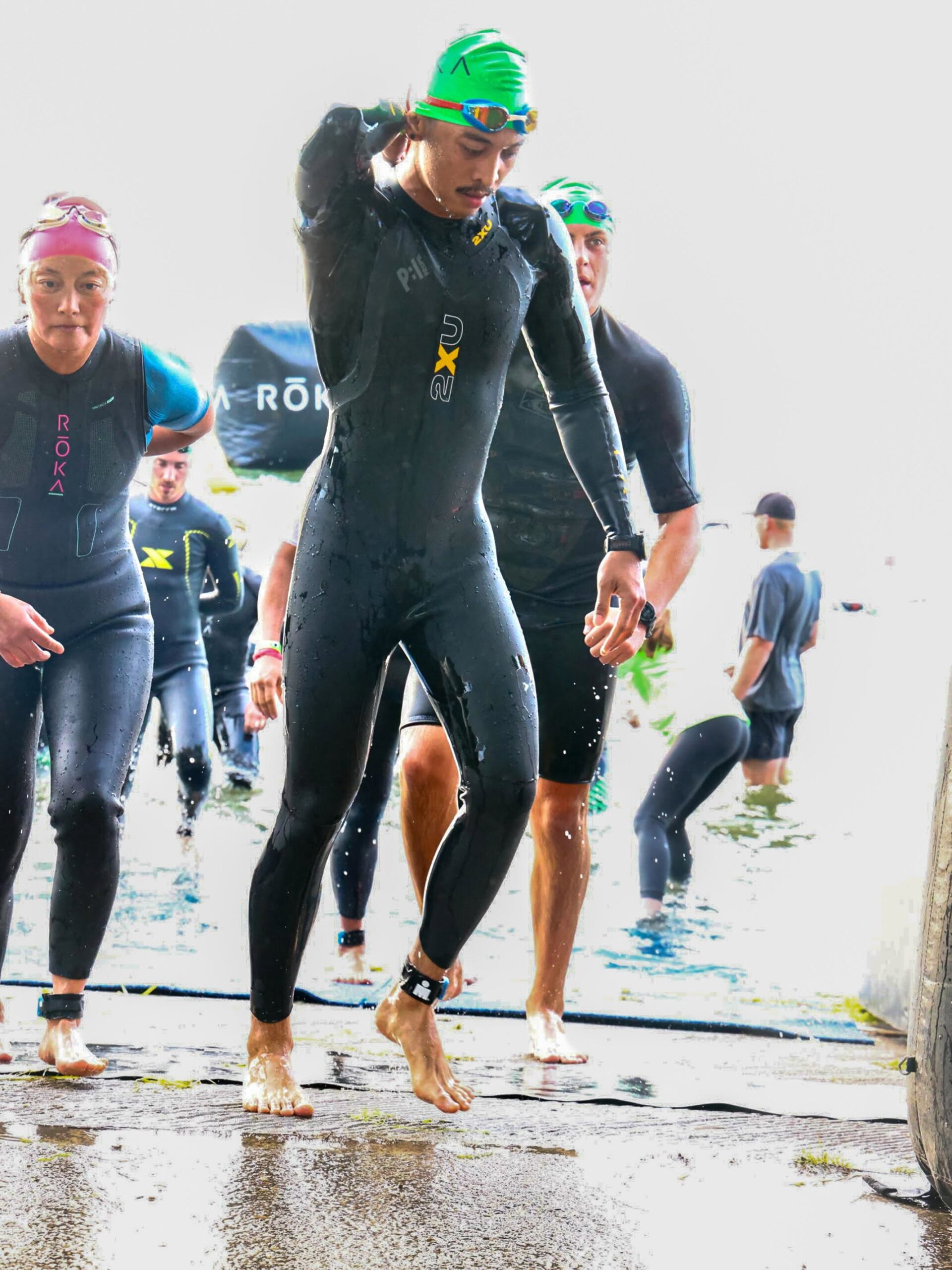 Prince Sorronda finishing Ironman 70.3 Wisconsin